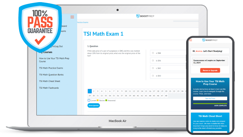 BoostPrep TSIA2 Math Prep Course Hero Image